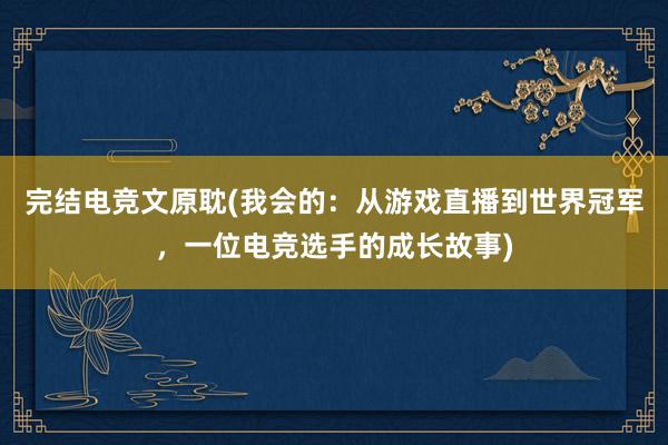 完结电竞文原耽(我会的：从游戏直播到世界冠军，一位电竞选手的成长故事)