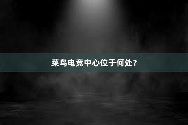 菜鸟电竞中心位于何处？